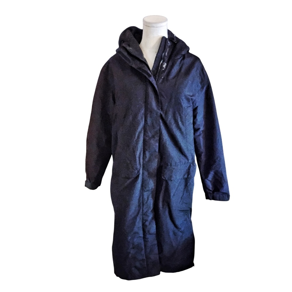 Lands End Squall Black Thermal Insulated Waterproof Stadium Jacket Size Small